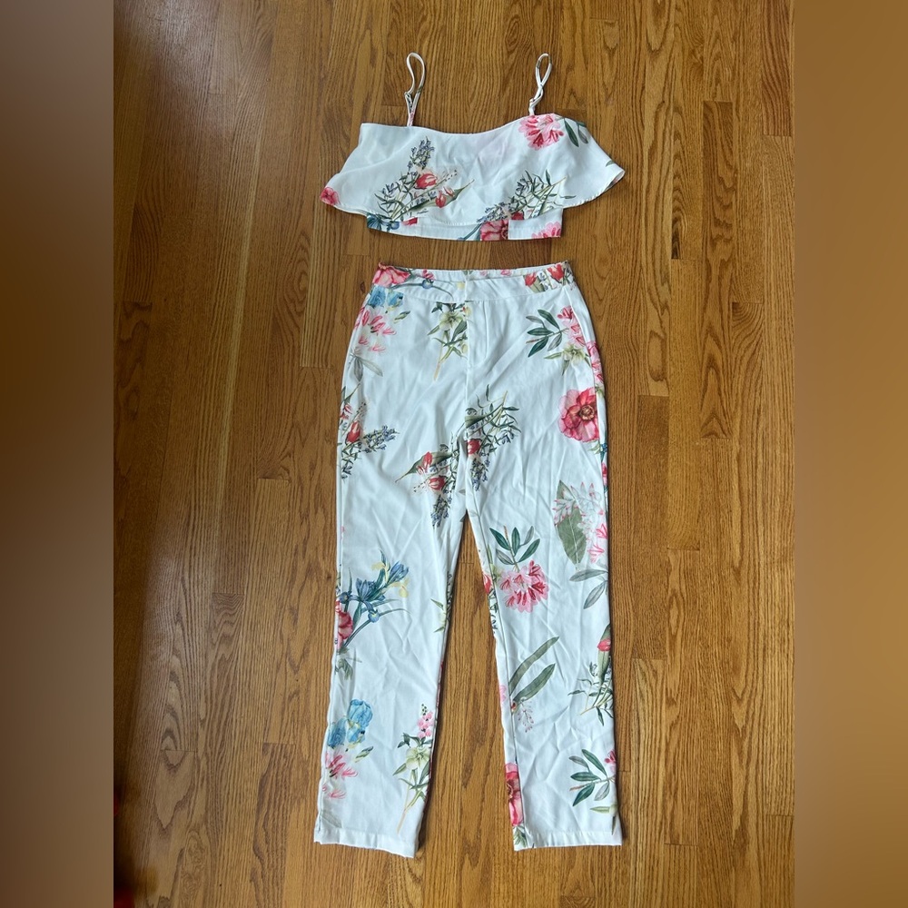 Luxxel Matching Crop Top and Pants